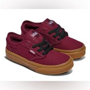 Vans Kids Maroon and Brown Sneakers
